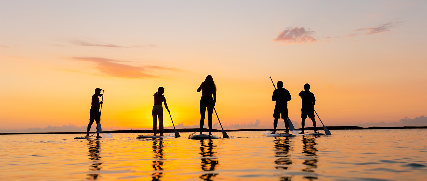 Sunrise paddleboard